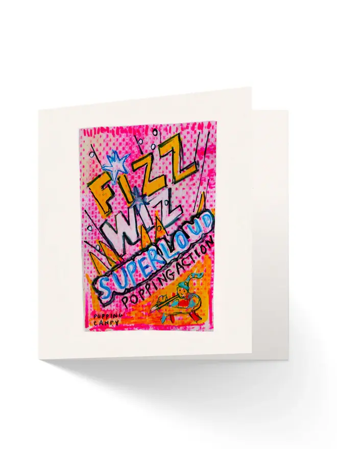 Retro Sweets Greetings Cards, Fizz, Pop