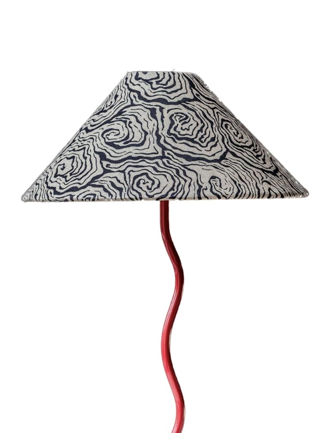 Oysters Monochrome Tapered Cone Lampshade (Medium)