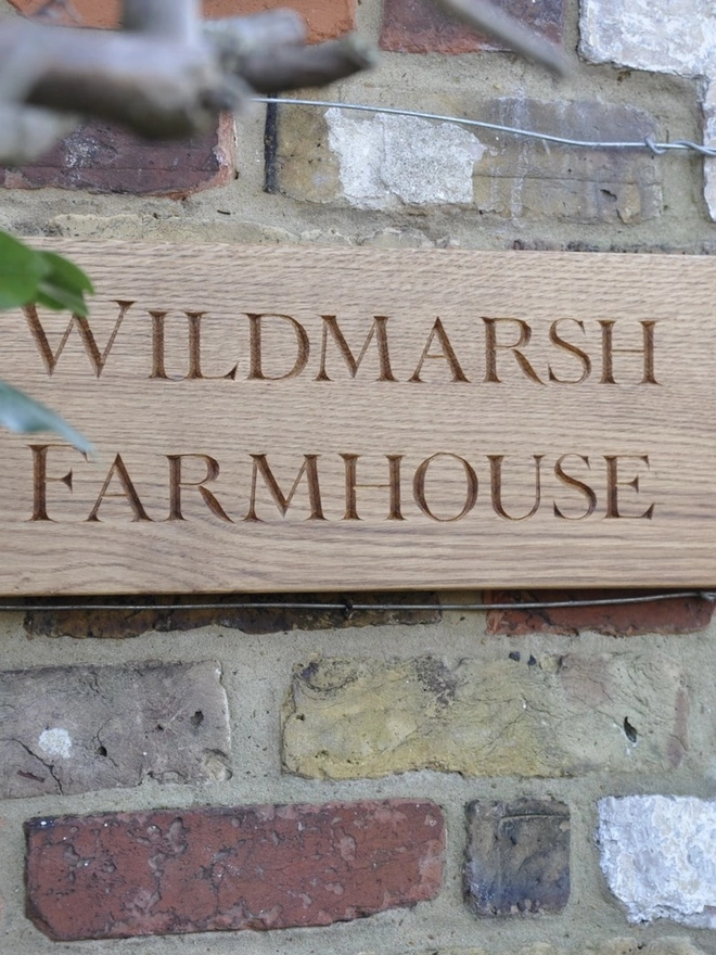 Personalised Oak Rectangular Sign