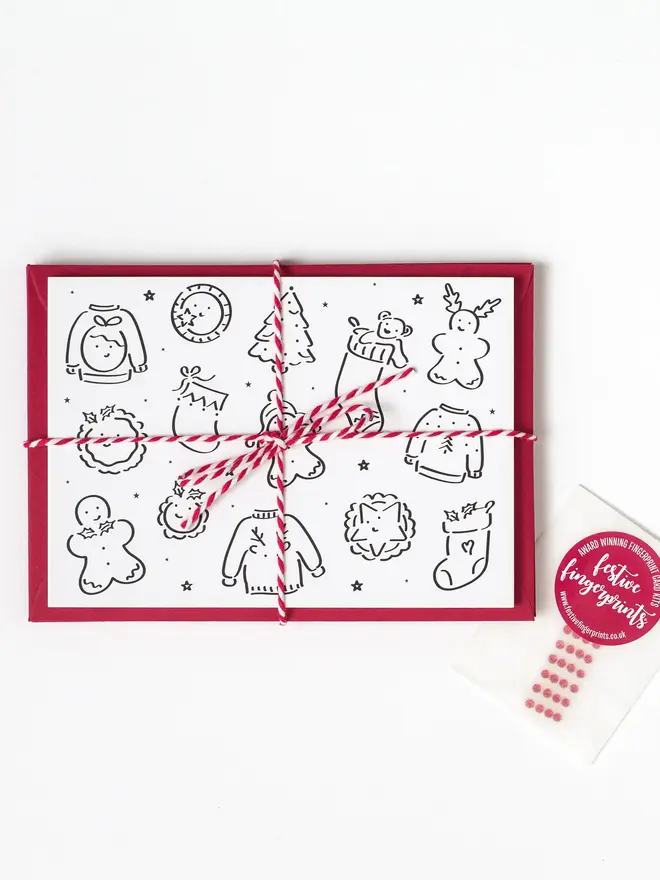 christmas thank you notelet set