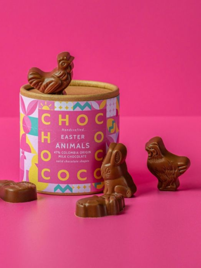 milk chocolate assorted easter animal shapes