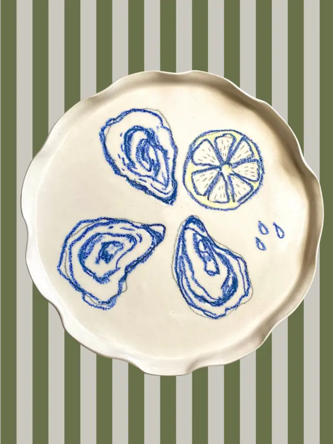 oysters and lamons plate