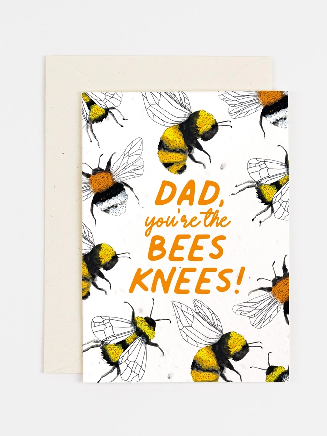 Dad You're The Bees Knees Plantable Card