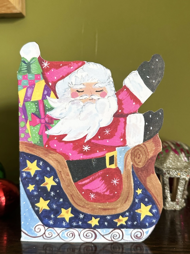 santa vintage card