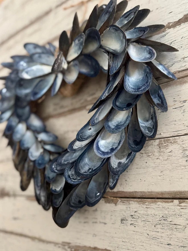 Heart Shaped Mussel Shell Wreath