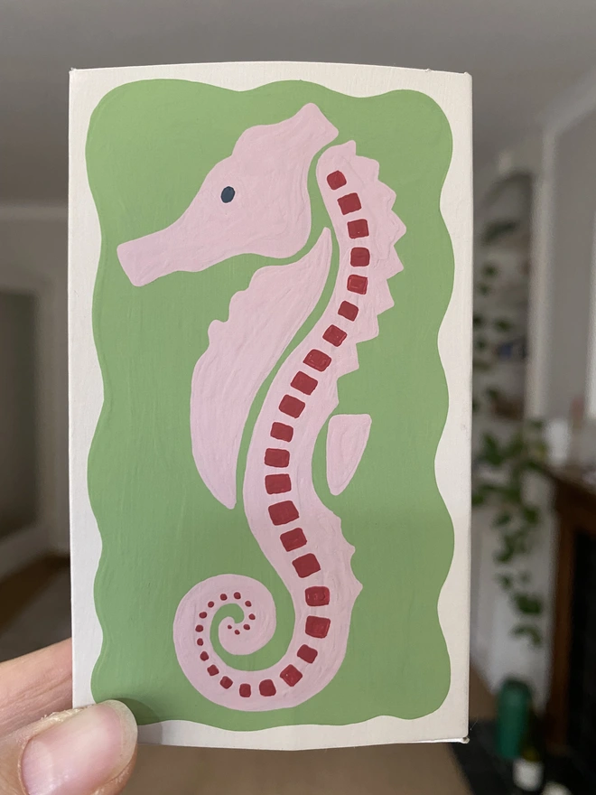 Seahorse Handpainted Matchbox