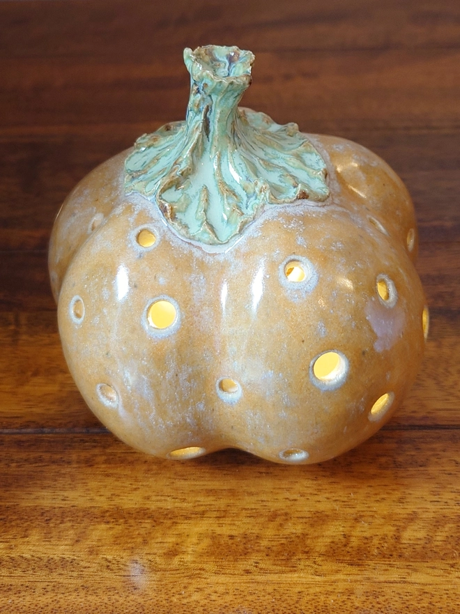 Pumpkin Tea Light Candle Lantern Halloween Decor