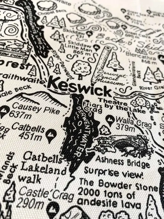 Lake District Print Tea Towel Zoom 6