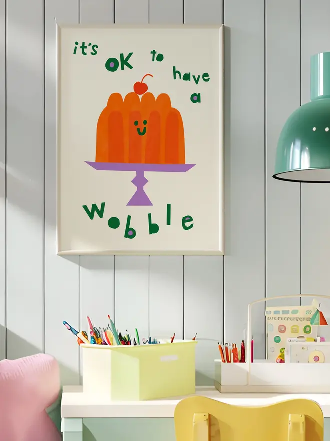This wonderfully retro orange jelly is a reminder that it's all ok to go with the wobbles!