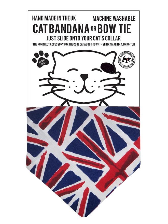 Slip on Cat Bandana - Union Jack