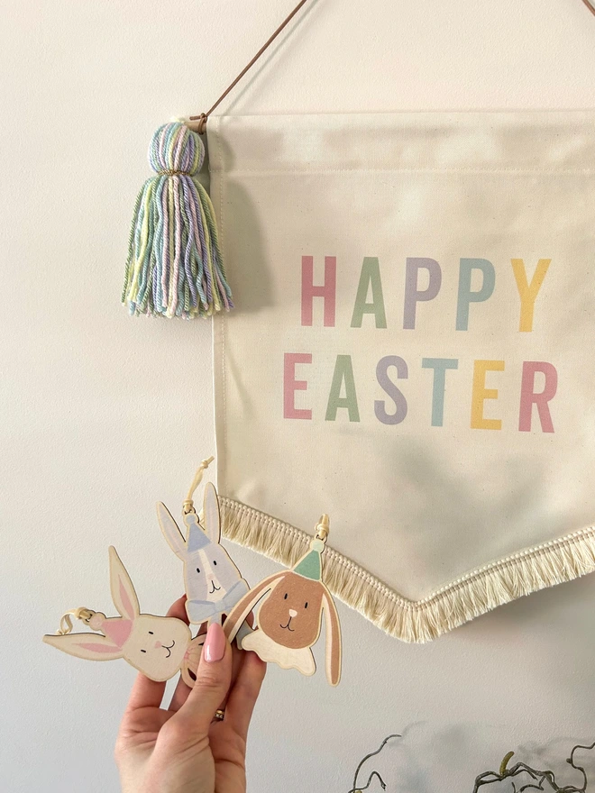 Easter Banner and Hanging Decorations