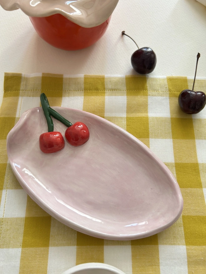Close up cherry dish