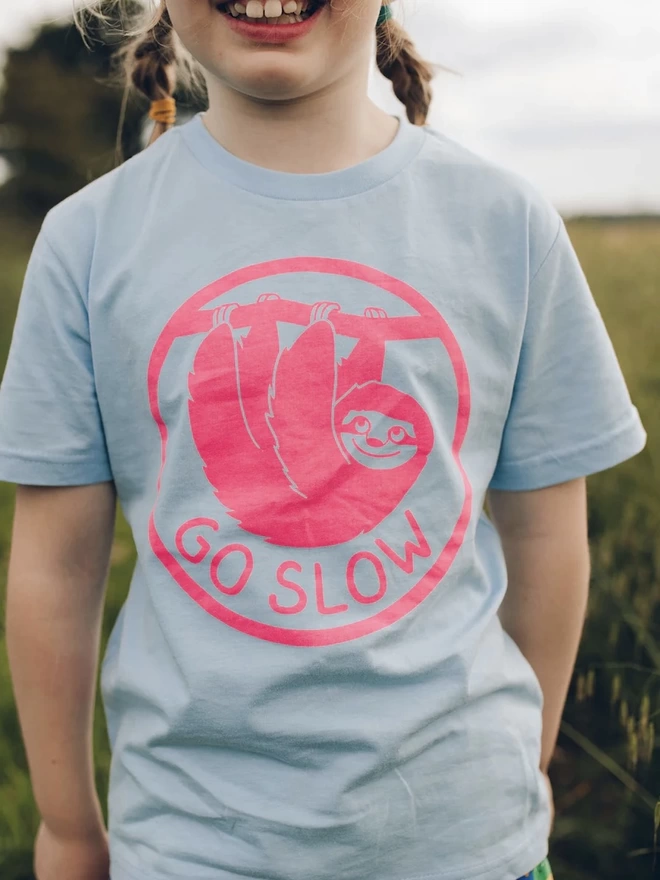 Go Slow Sloth Kids T-Shirt