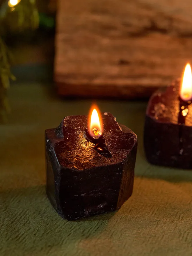 Christmas coal candle