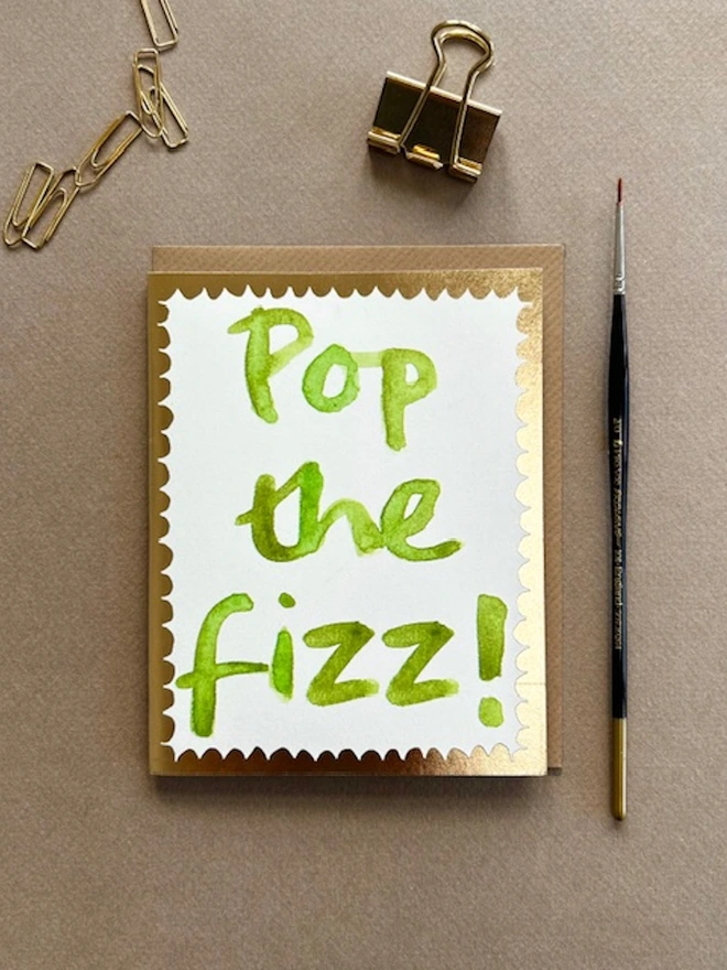 'Pop the Fizz!' Greetings Card