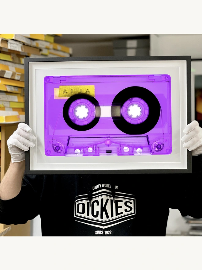 Heidler and Heeps Cassette Tape Collection AILA Lilac framed in black