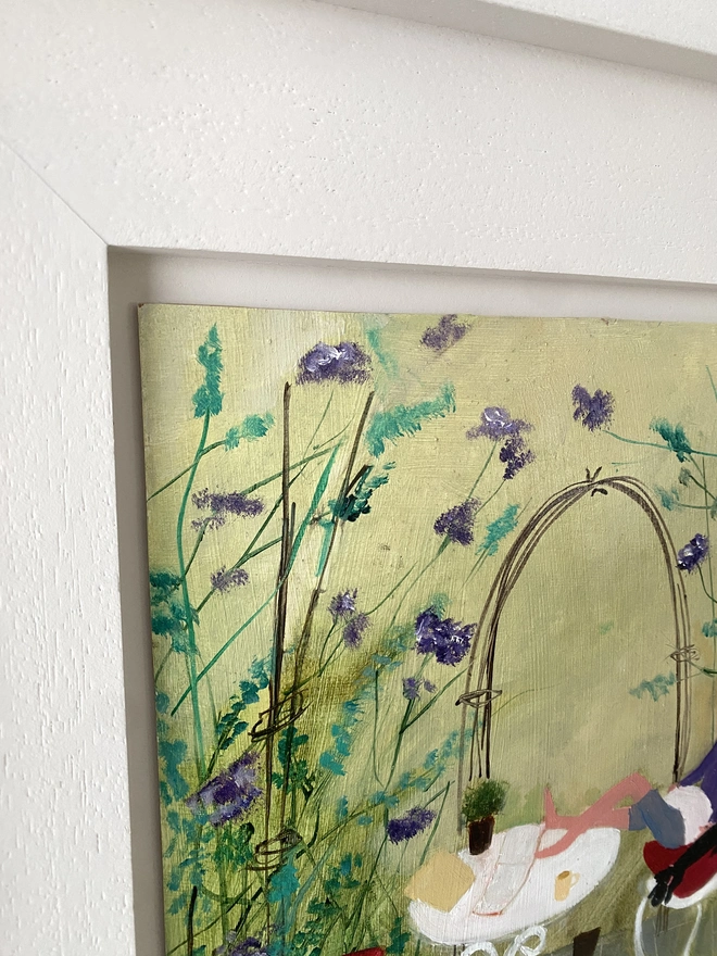 Summer Garden Painting of rest and relaxation