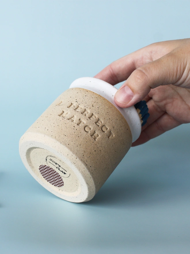 ‘A Perfect Match’ Ceramic Match Pot With Strike Pad
