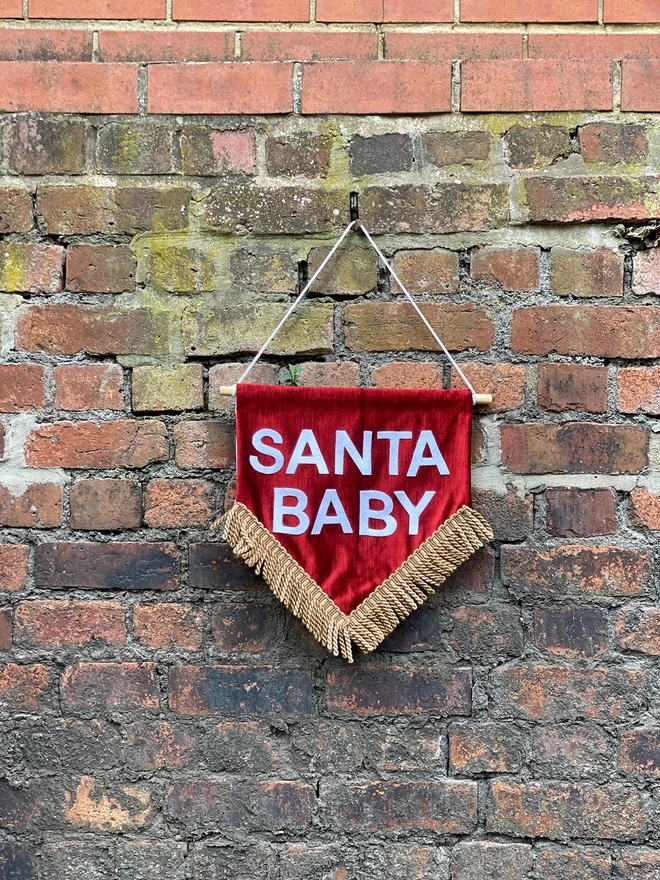santa baby wall hanging