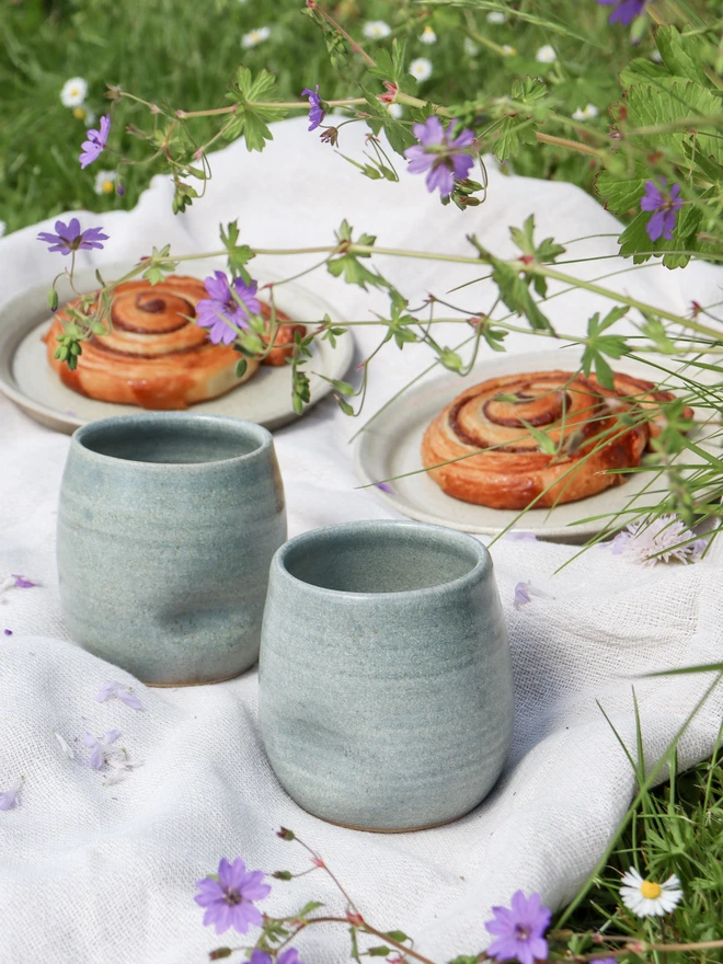 Handmade Ceramic Dimple Tumbler