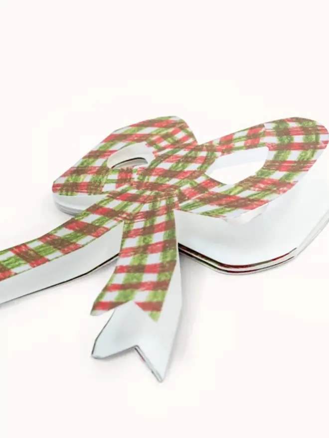 pink and green bow card