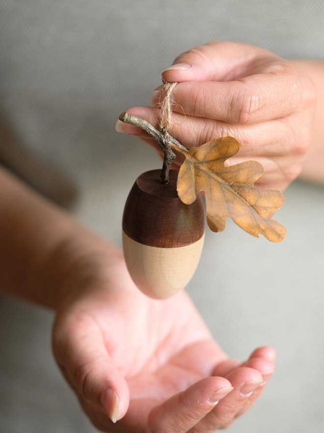 Thanks for helping me grow wooden acorn decoration