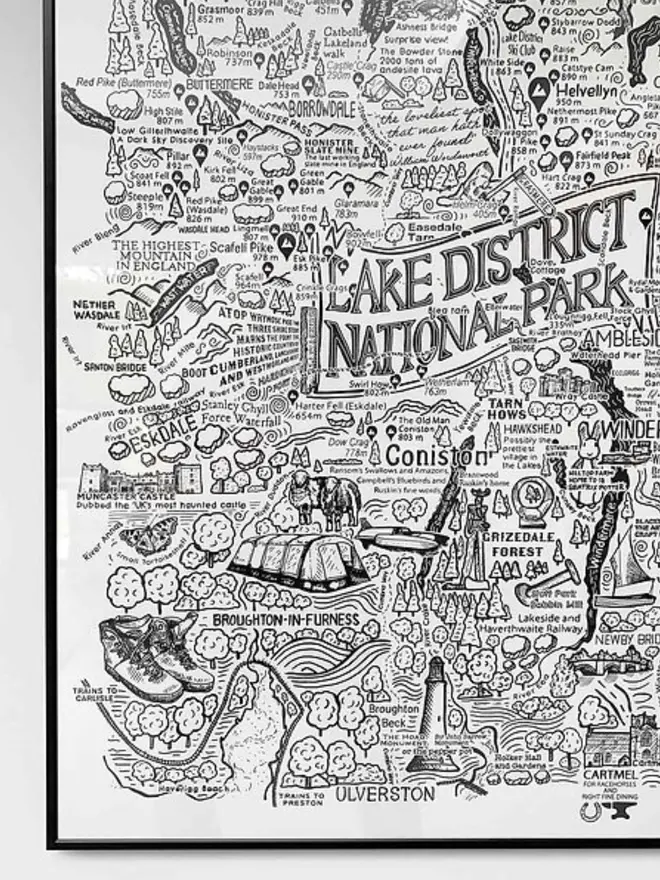 Lake District Poster Wall Art Bottom Left