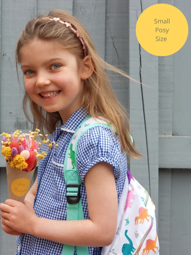 Personalised Thank You Teacher Dried Flower Posy
