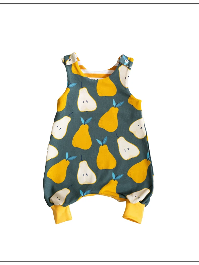 Organic Pears Teal Romper