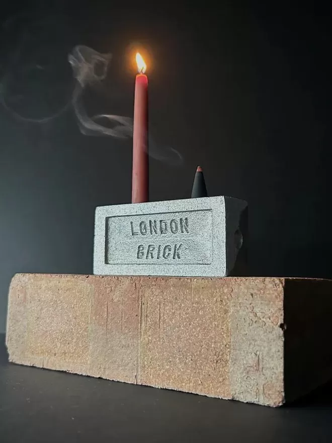 Brick Sixty Candle Holder - Aluminium