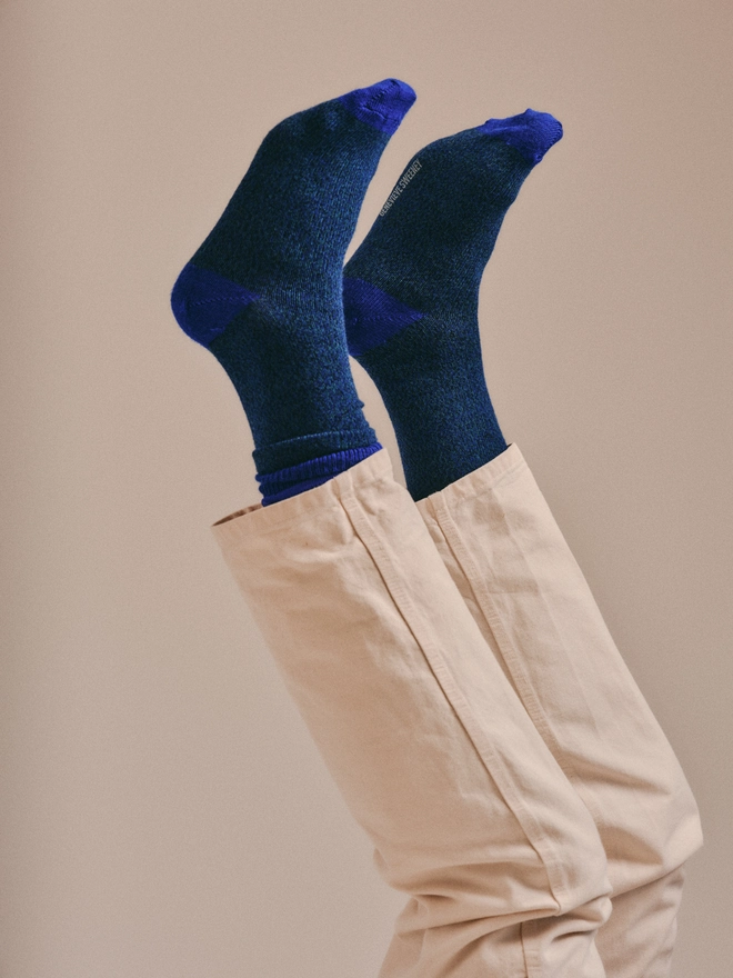 Marl blue socks