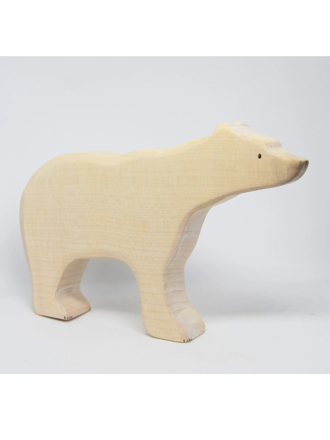 Wooden Christmas polar bear toy