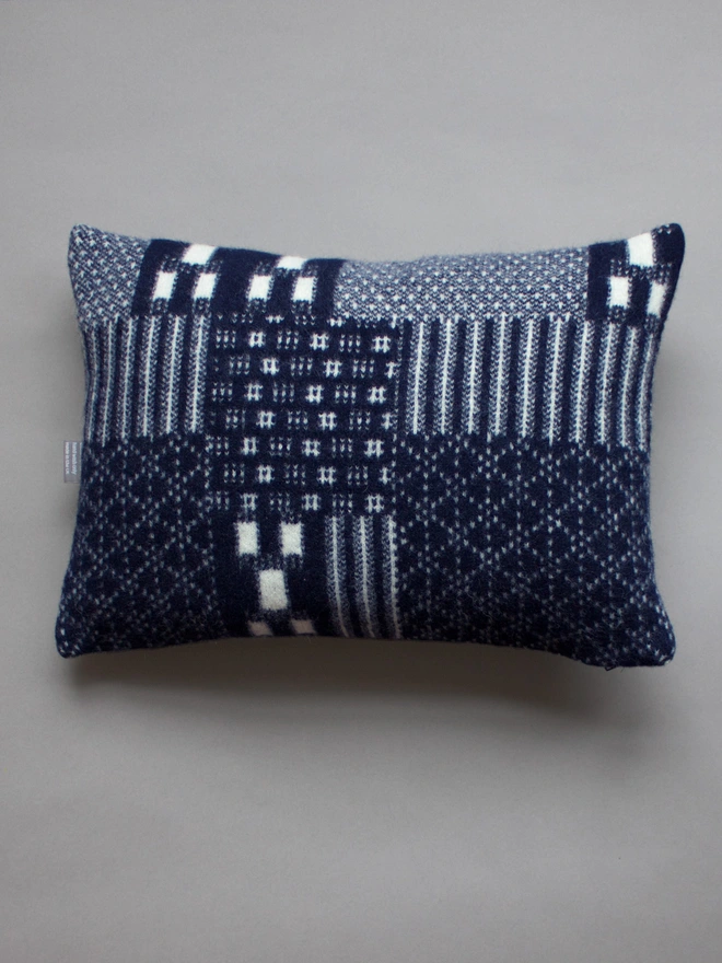 Ikat Patchwork Cushion side 1