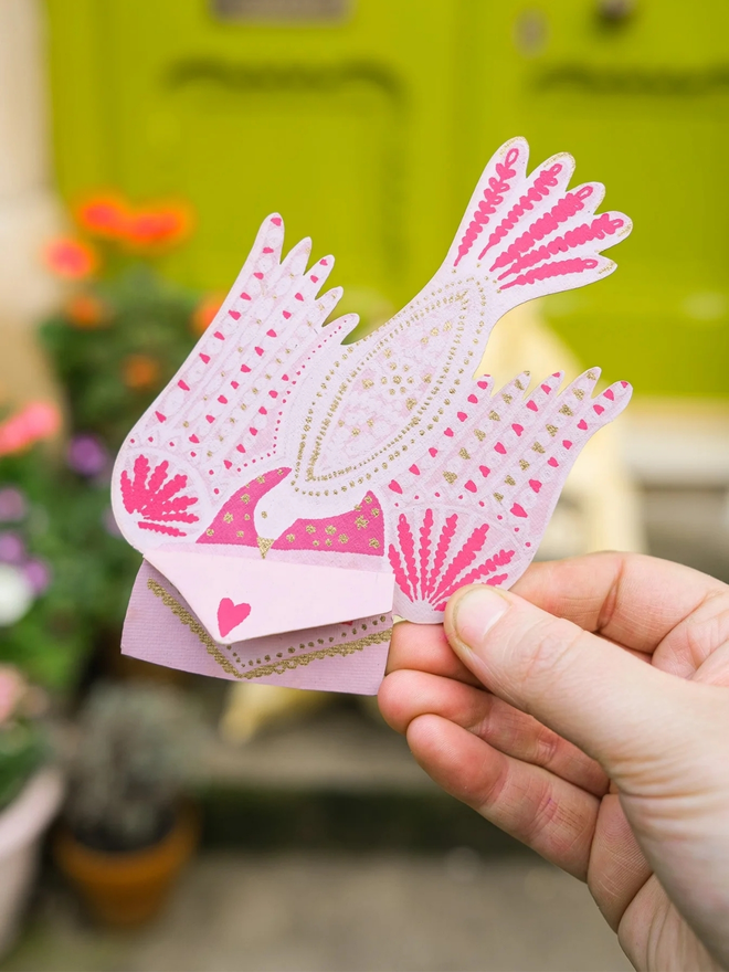 Love letter bird greeting card