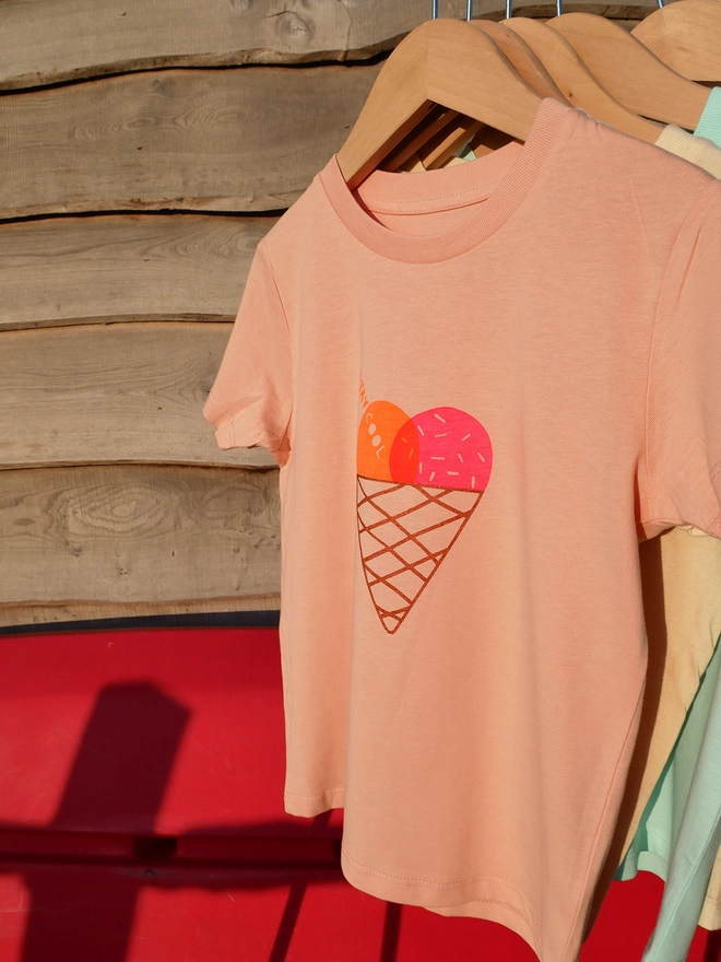 ice cream t-shirt hanging