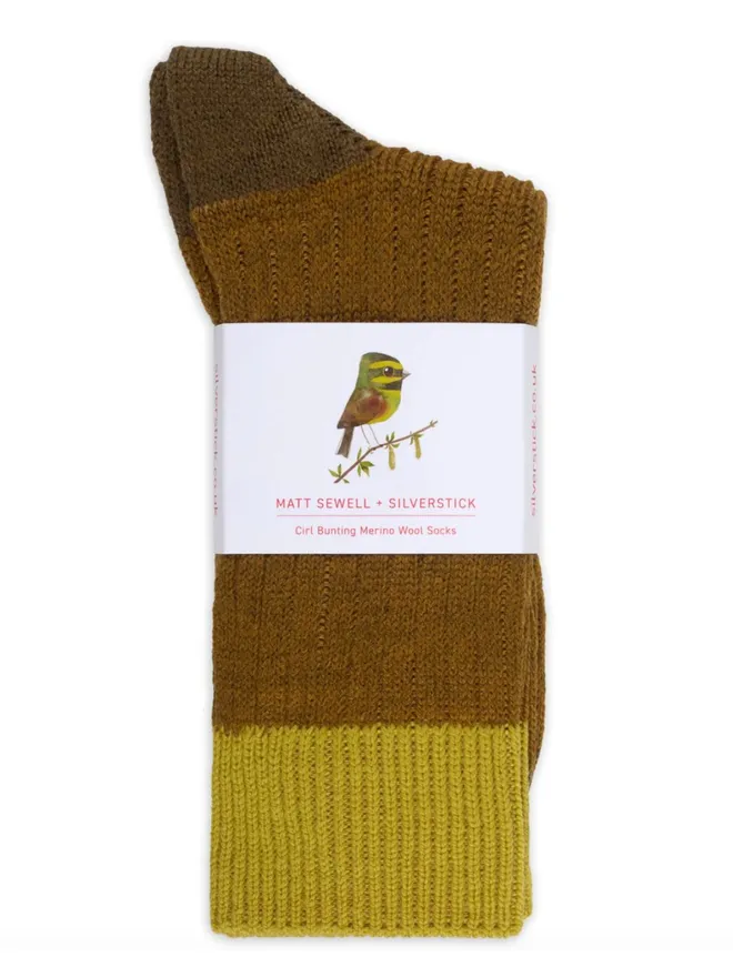 Cirl Bunting Merino Wool Socks