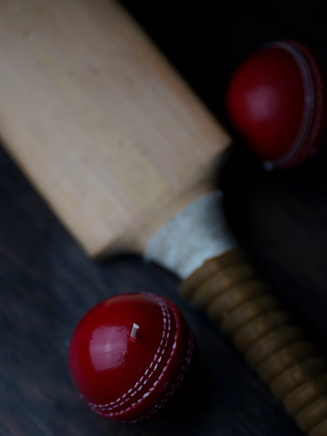 Cricket Ball Candle