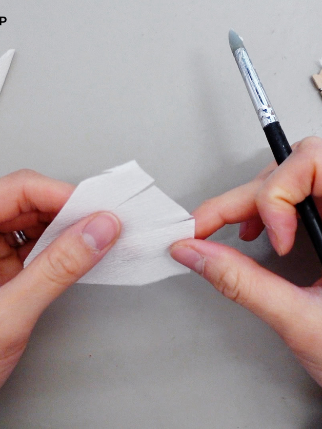 Crepe Paper White Sacred Lotus DIY Kit