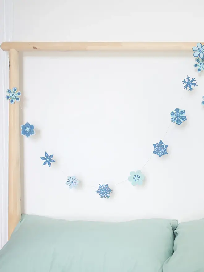 snowflake sewn garland