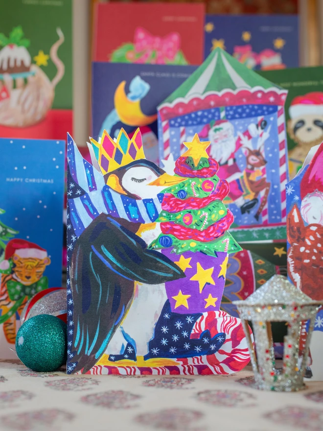penguin christmas card