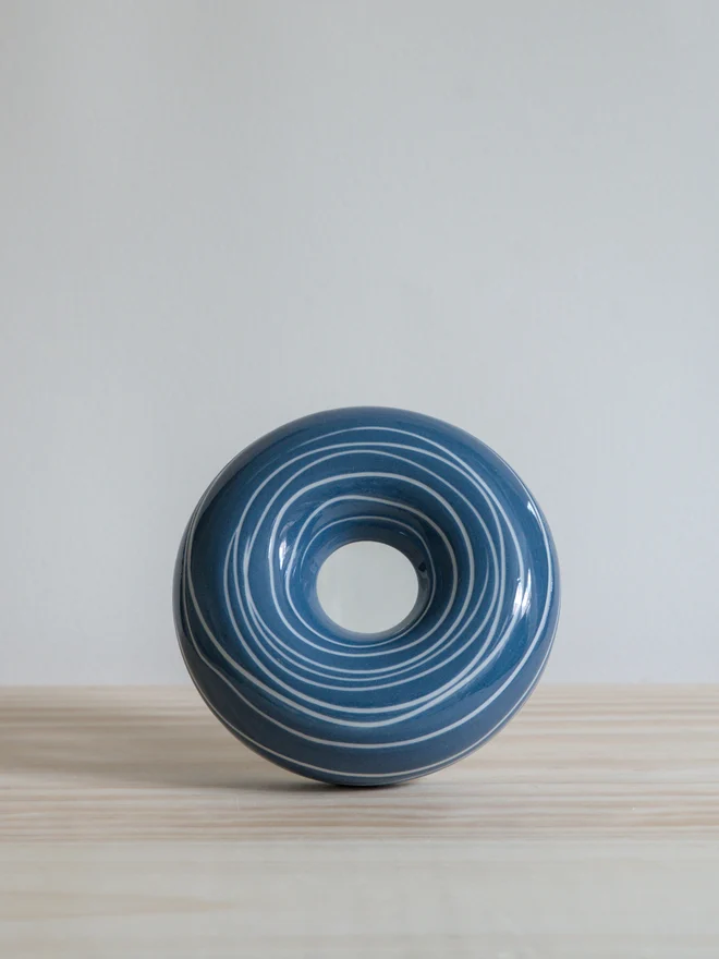 Avocado Planter Blue & Multi White Circles