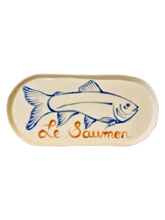 Handpainted salmon platter