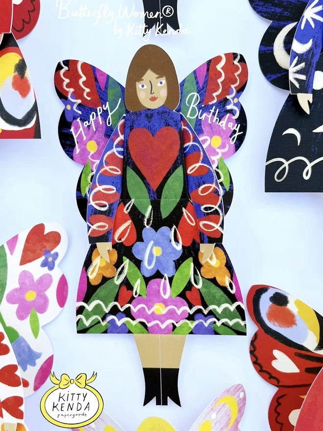 Butterfly Woman 3D Pop Out Card