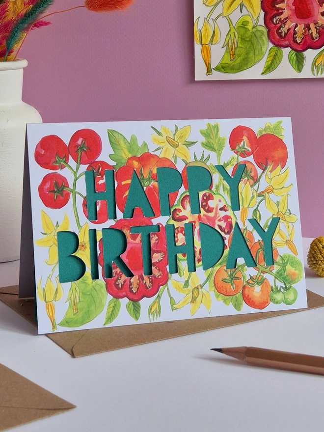 Tomato Birthday Card 