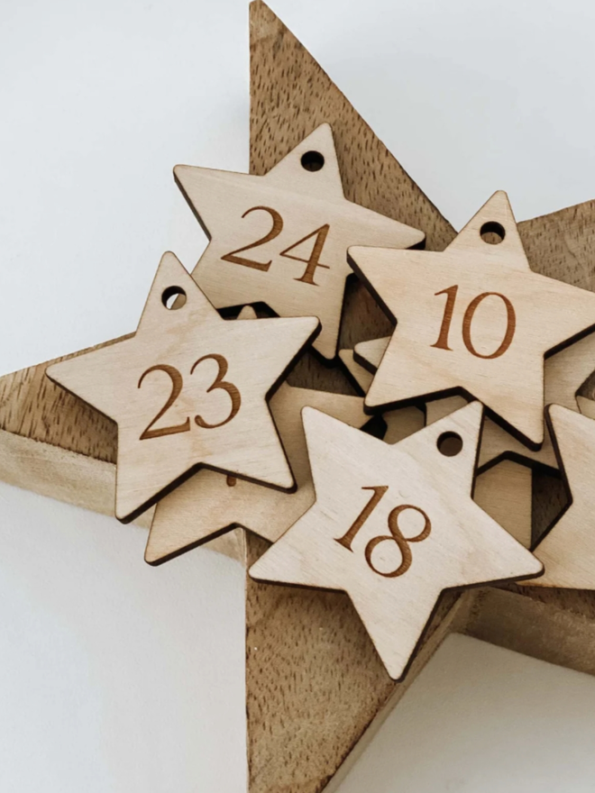 Reusable Christmas Advent Calendar Tags. A selection of the tags available.