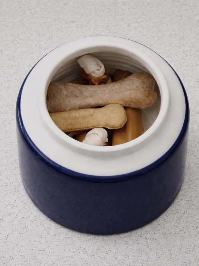 handmade ceramic dog treat jar