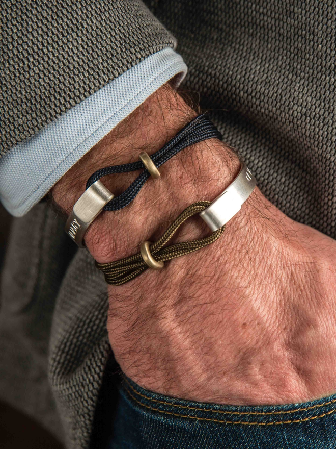 Personalised Rope Bangle Men's Bracelet