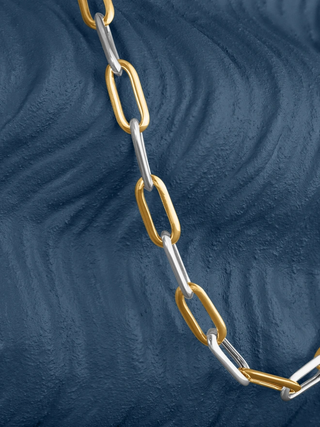 Loel Mixed Metal Long Link Chain Necklace