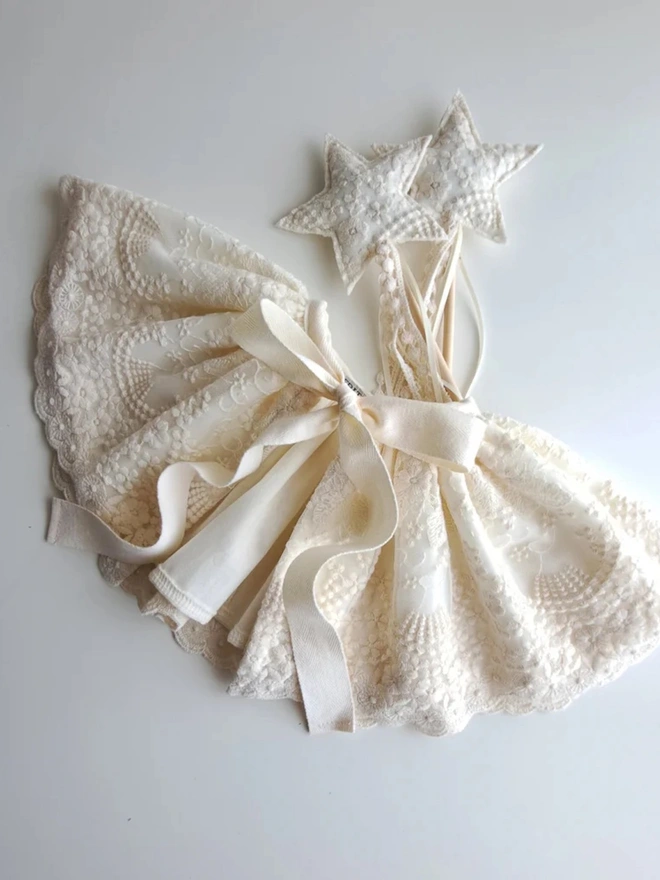 Lucine Lace Cape & Wand Collection  in a cardboard box