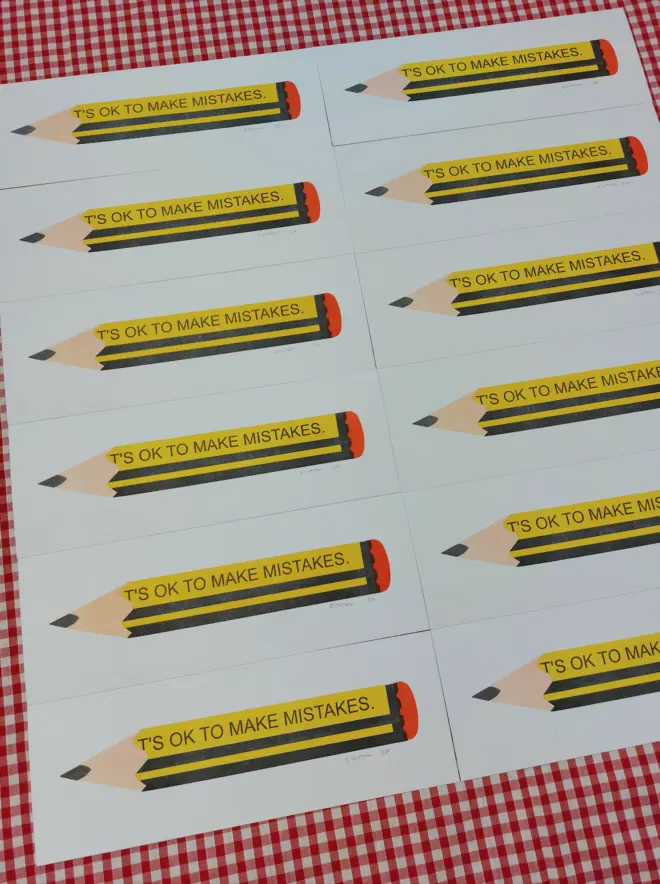 Yellow Pencil Risograph Print